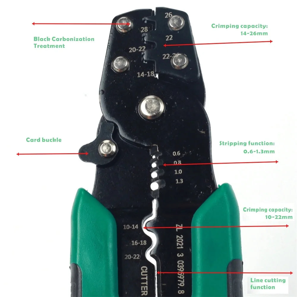 4-in-1 Crimping Pliers | Wire Stripper Cutter & Terminal Kit Peaceful Pleasures Health and Wellness