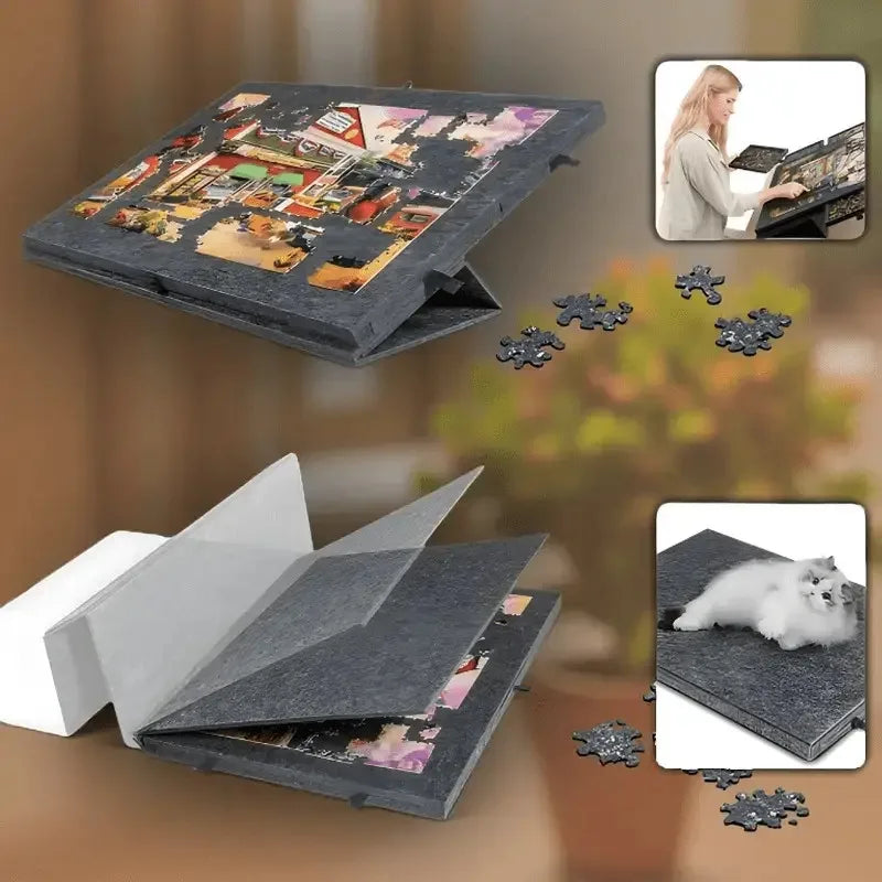 1000-Piece Puzzle Table with 6 Drawers & Adjustable Height