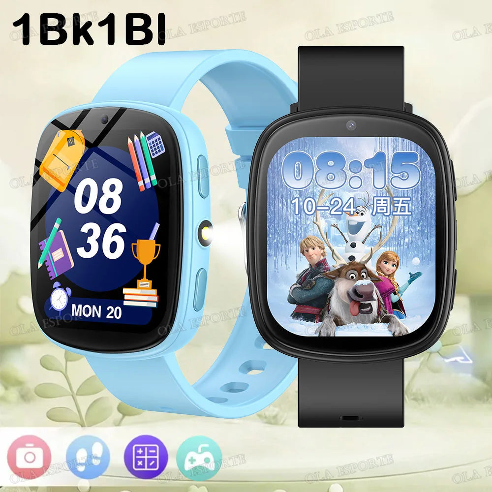 2026 Kids Games Smartwatch 1.83''HD Screen Camera 22 Interesting Games Sleep Monitor Alarm Clock Calculator Children Watch MA27 Peaceful Pleasures Health and Wellness 1Bk1Bl