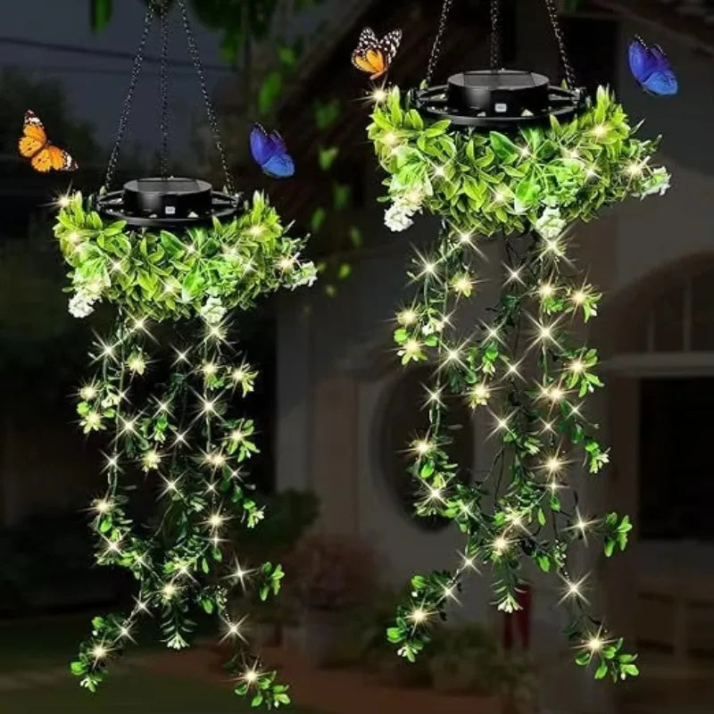 Solar Hanging Ivy Light – Waterproof Outdoor Garden Lamp