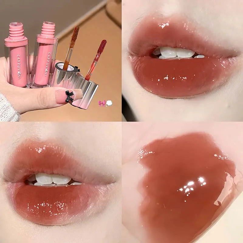 Cappuvini Strawberry Lip Gloss | Glass Mirror Shine Lip Tint