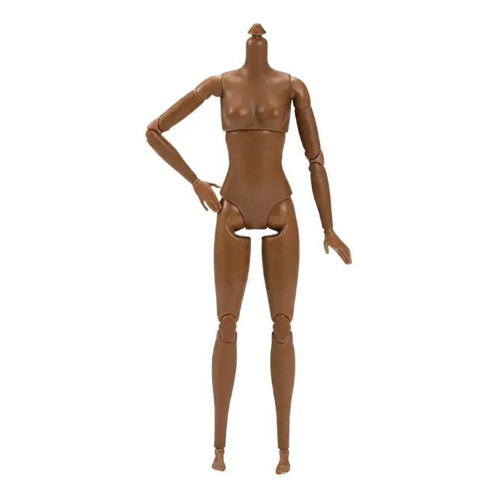 26cm 1/6 Scale BJD Doll, Super Flexible Female Action Figure with 22 Movable Joints, Nude Body Model for BJD Display Parts Peaceful Pleasures Health and Wellness Dark Brown Skin