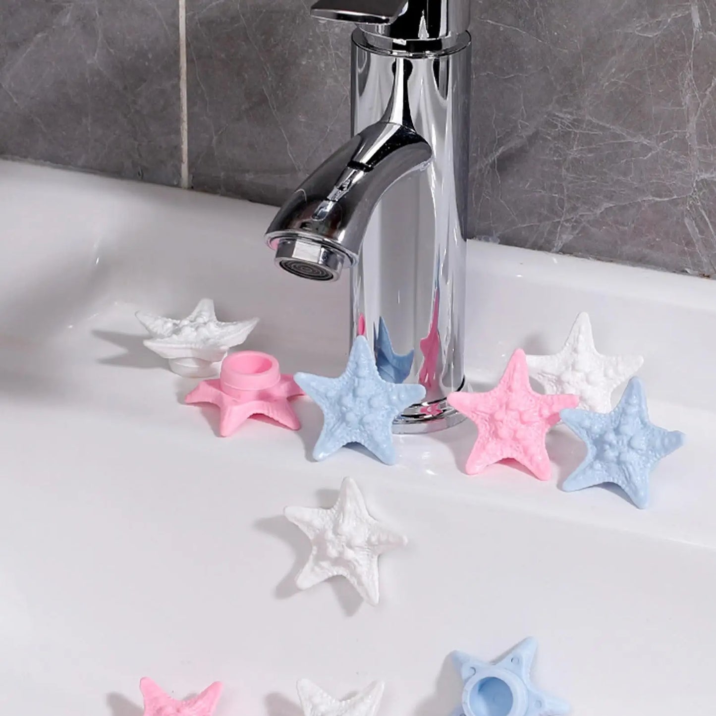 Airtight Sink Overflow Cover Starfish Shape Drain Plug to Prevent Spills & Odors, Seals Bathtub, Shower & Basin Overflow Holes Peaceful Pleasures Health and Wellness