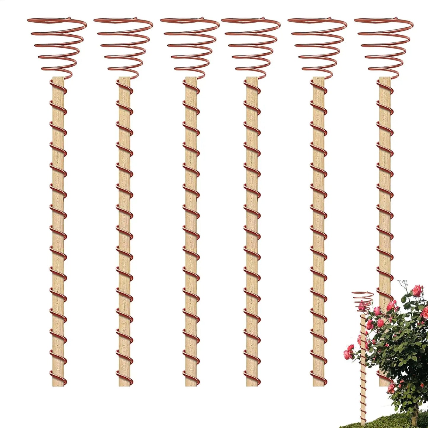 6Pcs Electroculture Plant Stakes Garden Coppers Coils Antennas for Growing Garden Plant Vegetables Using for Plants Fruits Peaceful Pleasures Health and Wellness