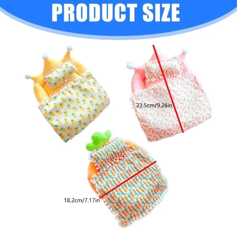 20cm Plush Doll Bed Set | Soft Miniature Bedding for Kids