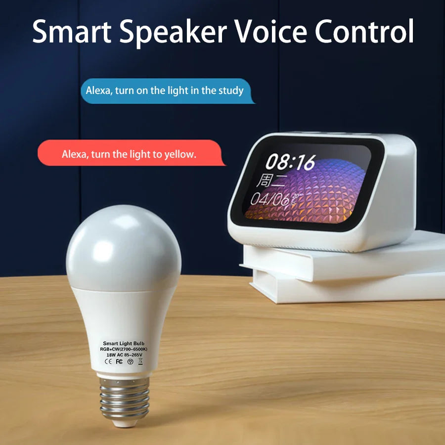 GGBEE Tuya WiFi Smart E27 LED Bulb – Alexa & Google Home