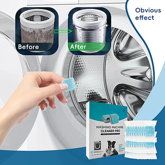 24pcs washing machine cleaning tablets, Washer Cleaning Tablets, Laundry Machine Cleaner Tablets, stain removal and descaling Peaceful Pleasures Health and Wellness