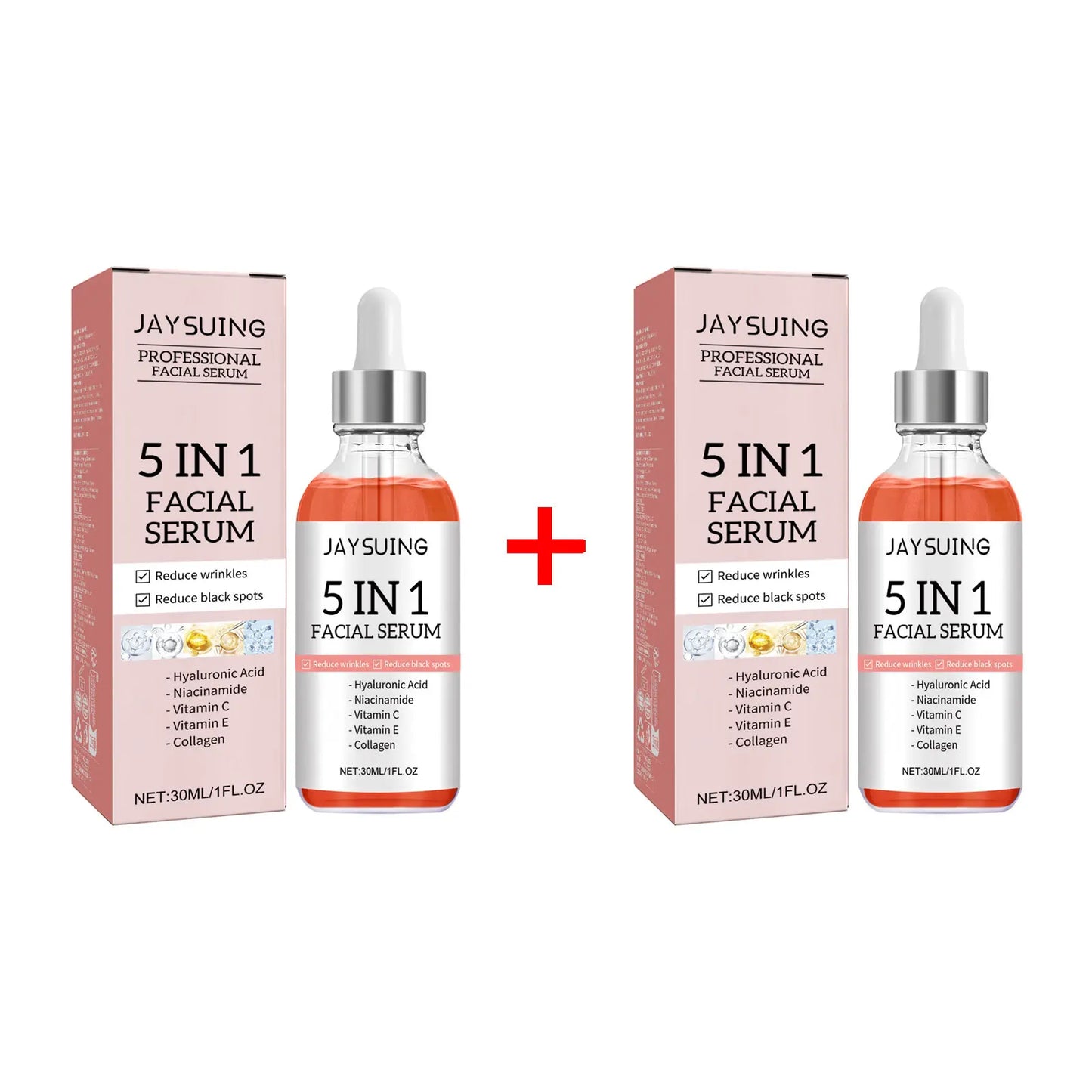 JAYSUING 5-in-1 Hyaluronic Acid & Vitamin C Facial Serum 30ml