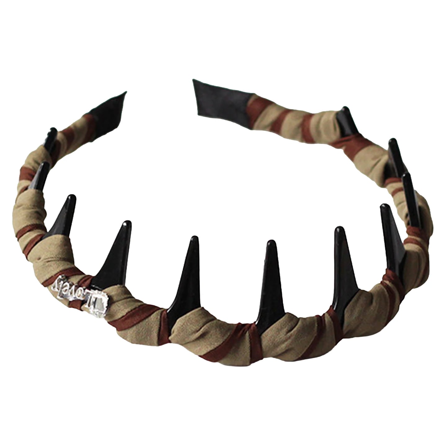 Women's French Style Anti-Slip Headband High-Crown Design Elegant Hair Accessory Peaceful Pleasures Health and Wellness Solid brown green