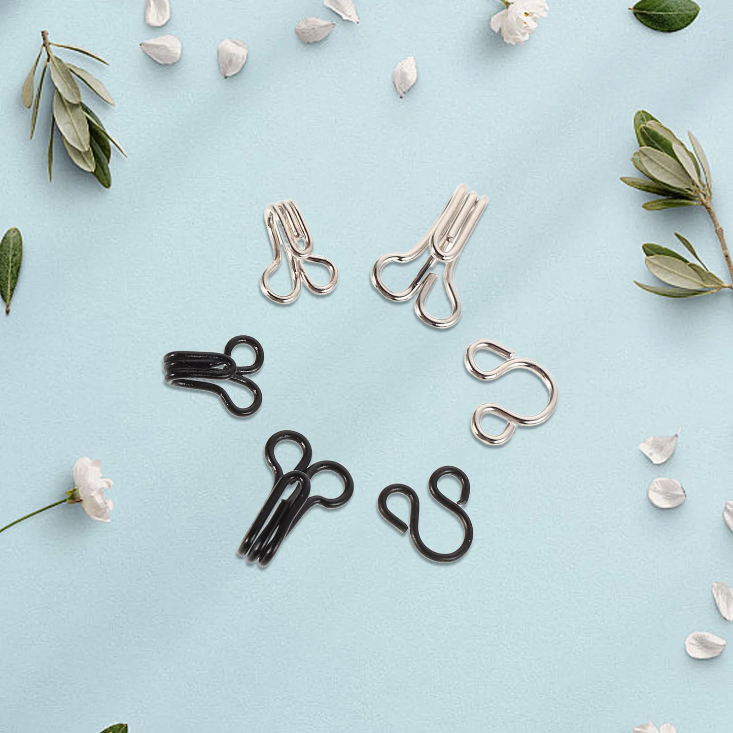 60Pcs Metal Invisible Hook Clasps Adjustable Buckle for Clothing Coats Sweaters Everyday Formal Wear Decorative Peaceful Pleasures Health and Wellness