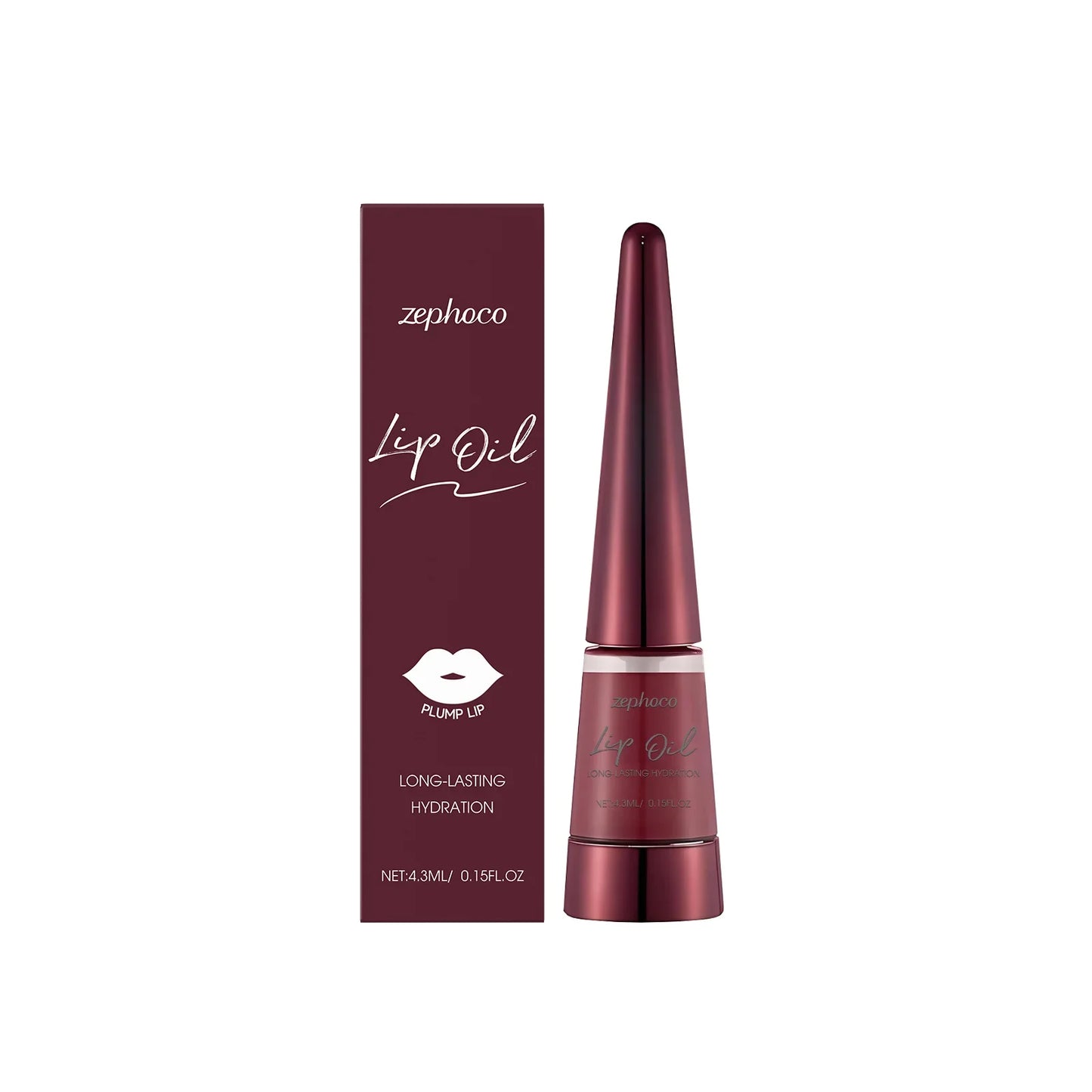 Zephoco Waterproof Nourishing Lip Oil – Hydrate & Plump Lips Nourishing Lip Oil Oasis Select Red Boxed
