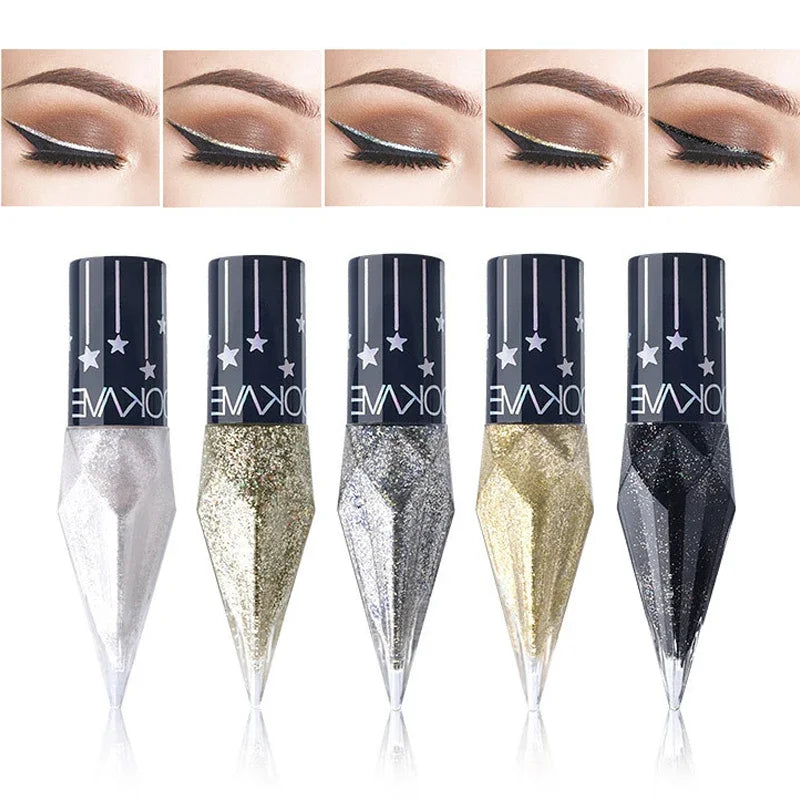 5-Piece Glitter Liquid Eyeliner Set – Waterproof Shimmer Liner