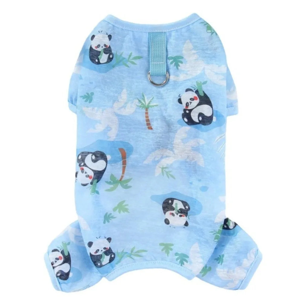 Breathable Dog Cooling Jumpsuit | Panda Print Pet Onesie