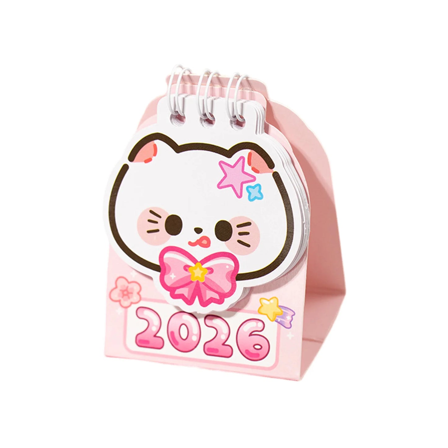 Year 2026 Small Kitty Calendar Desktop Memo Organizer Clear Printing Compact Kitty Planner Daily Planner Desktop Calendar Peaceful Pleasures Health and Wellness Cb