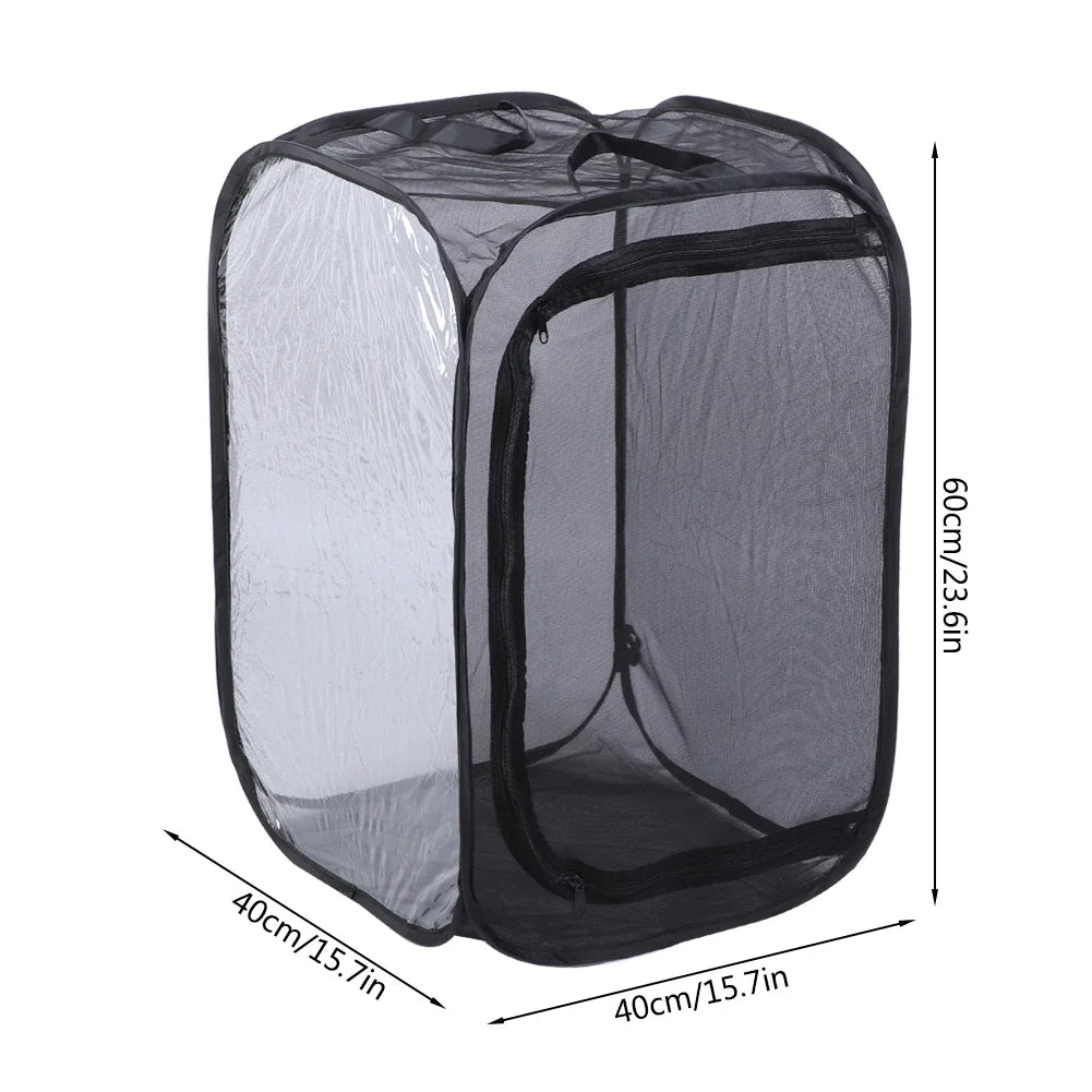 Black Collapsible Foldable Ventilated Insect Light Transmission Mesh