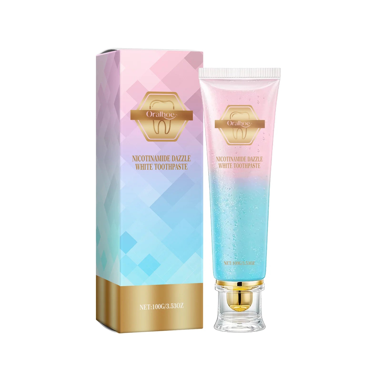 Niacinamide Bleaching Toothpaste Reduce Plaque Stains Improve Bad Breath Remove Yellow Stains Dental Cleansing Oral Hygiene Care Peaceful Pleasures Health and Wellness 100g boxed
