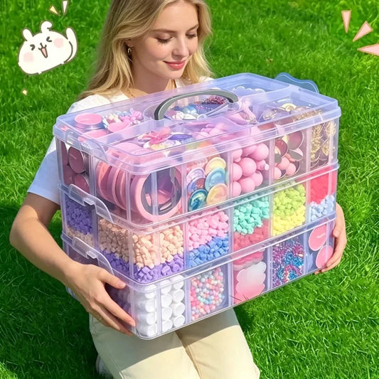3-Tier Stackable Clear Storage Box – 18-Compartment Organizer Stackable Storage Organizer Oasis Select