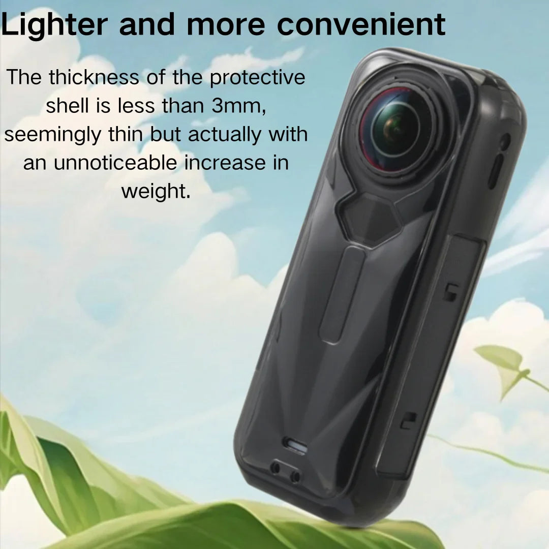 Insta360 X5/X4/X3 Transparent TPU Protective Case & Lens Cover