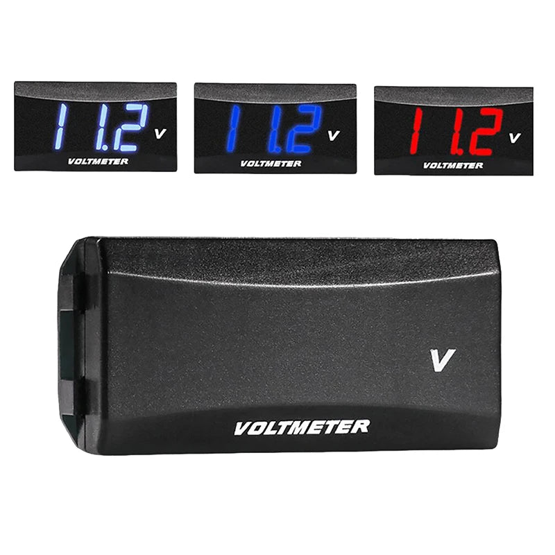 New 1PC Car Audio Gauge LED Display 12V Meter Waterproof Voltage Gauge Meter DC 12-60V Car Digital Voltmeter Peaceful Pleasures Health and Wellness