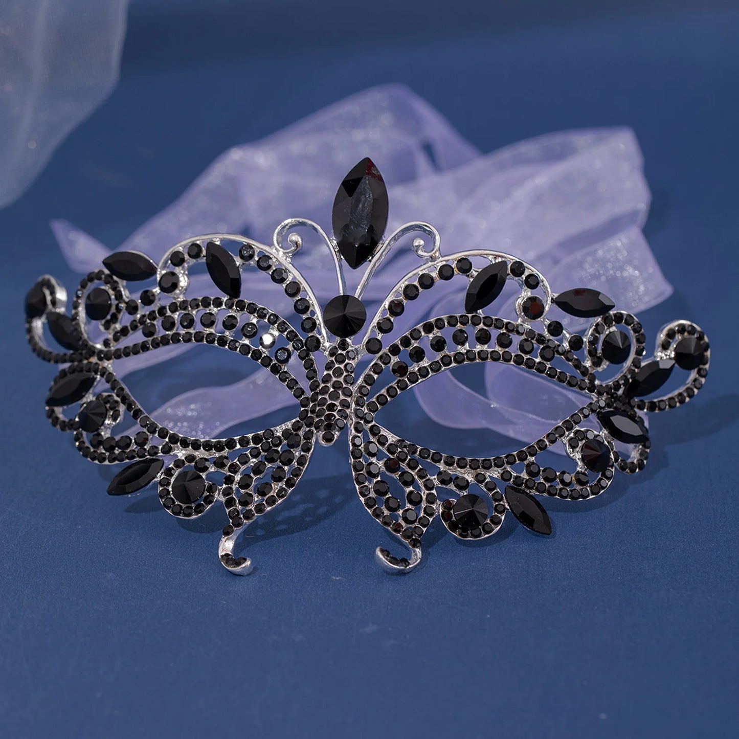 Women Crystal Masquerade Mask Rhinestone Fancy Mask Evening Party Mask for Masquerade Ball Banquet Cosplay Peaceful Pleasures Health and Wellness 13