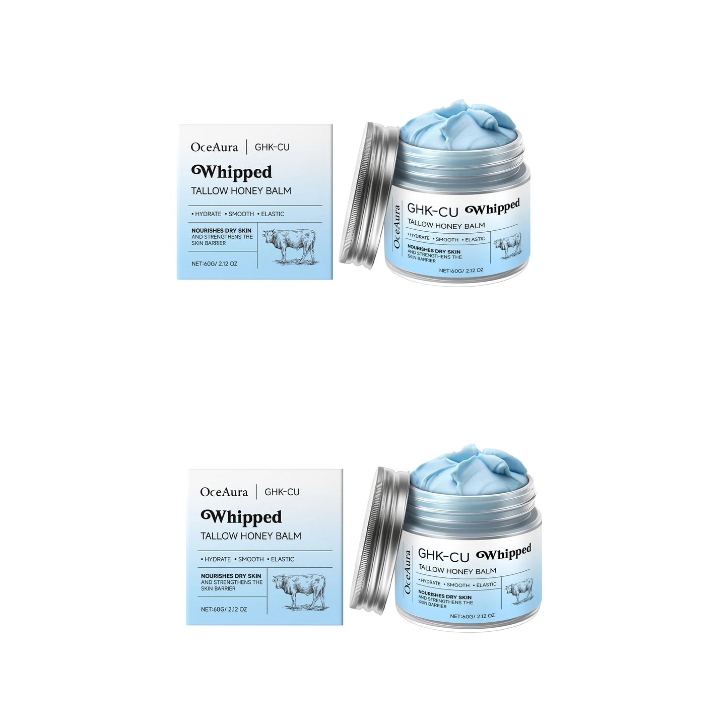 OceAura Beef Tallow & Honey Moisturizing Body Cream 60g