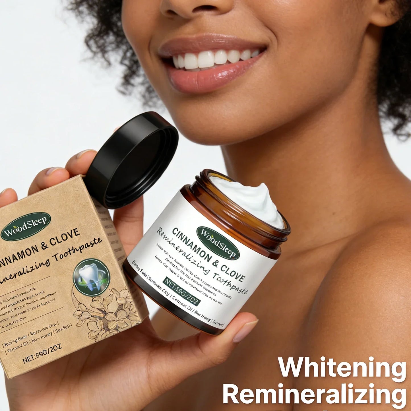 Natural Teeth Whitening Powder 59g – Remineralizing Stain Removal