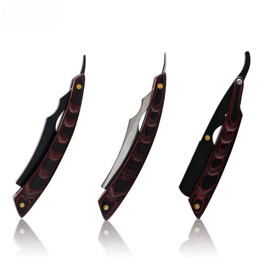 Men's Premium Stainless Steel Straight Razor Professional Perfect Shave Barber Manual Shaving Razors Salon Hairdresser Tools Peaceful Pleasures Health and Wellness