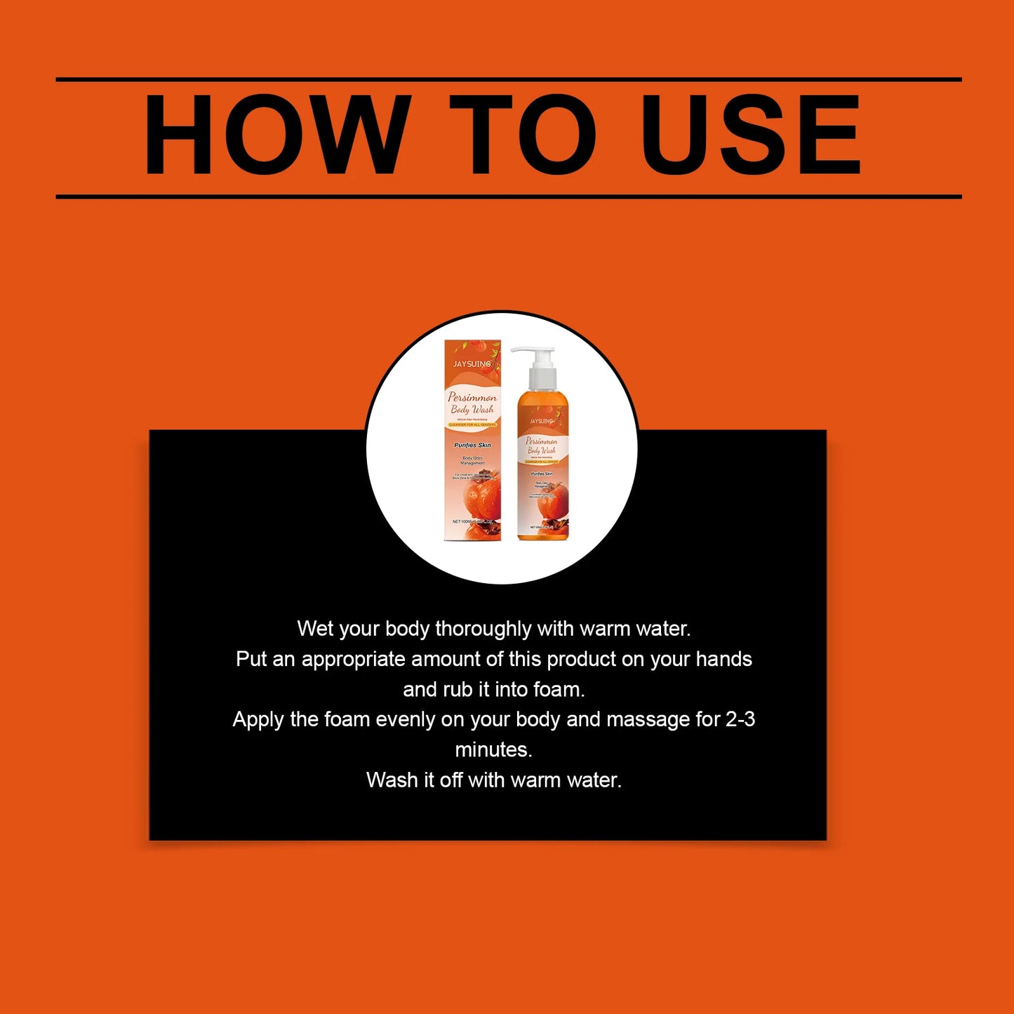Persimmon Exfoliating Shower Gel – Cleanses, Smooths & Refreshes