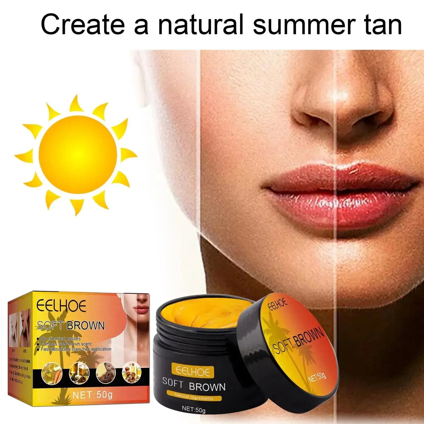 EELHOE Self-Tanning Cream – Natural Bronzer Face & Body