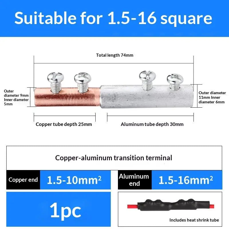 1/3Pcs Copper AL Cable Wire Tubular Screw Bolt Connection Sleeve Join GTL Quick Cable Connector Copper Wire Butt Terminal Splice Peaceful Pleasures Health and Wellness A13 3pcs
