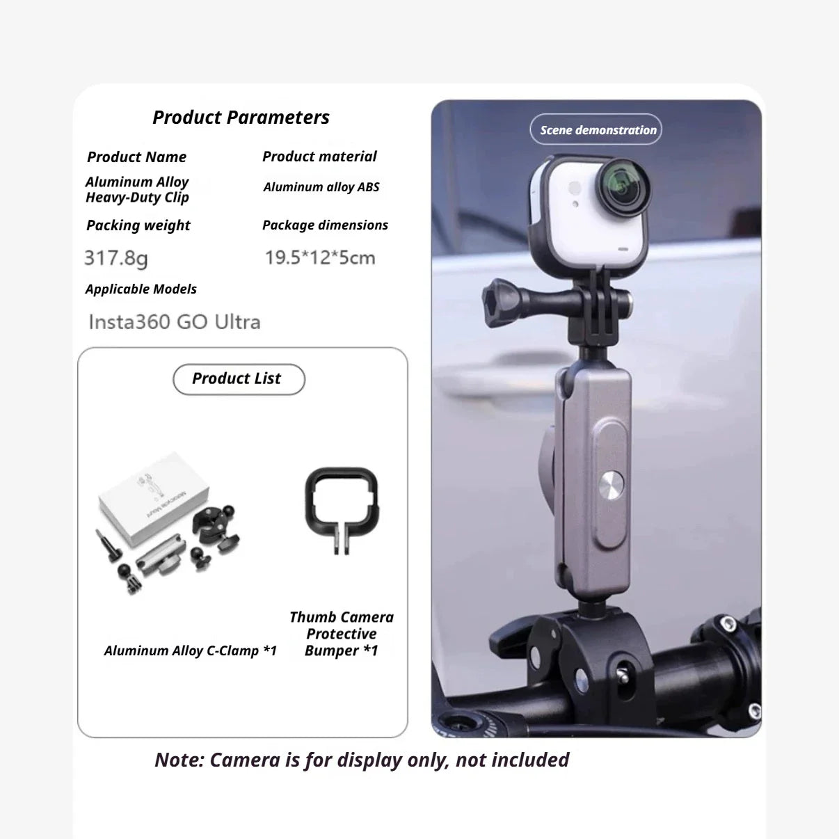 Insta360 GO Ultra Silicone Case + Lens Protection Film