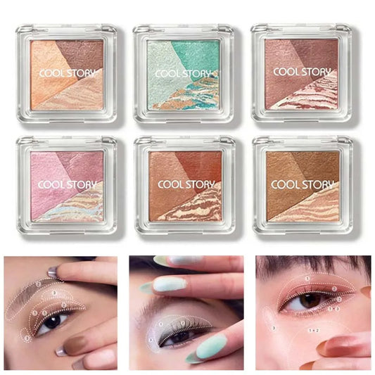 3-Color Eyeshadow Palette | Pearl Shimmer & Diamond Glitter Eyeshadow Palette Peaceful Pleasures Health and Wellness