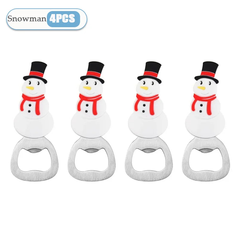 Christmas Magnetic Bottle Opener | Santa Silicone Fridge Magnet