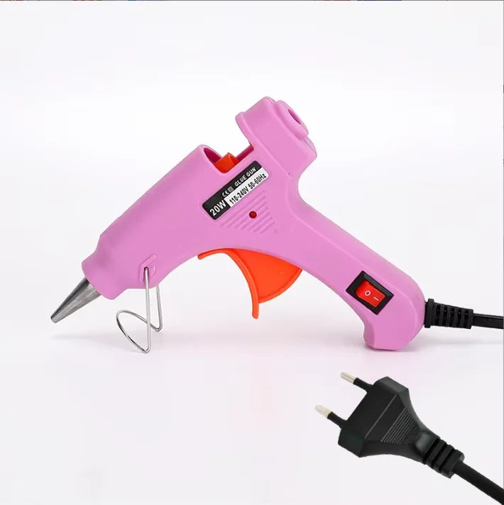 20W Hot Melt Glue Gun Kit with Glue Sticks for DIY Crafts