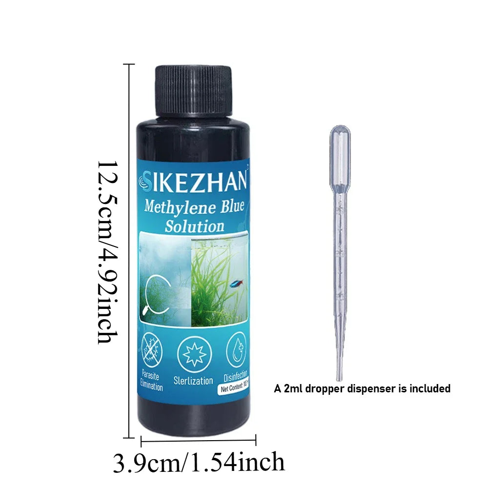 SIKEZHAN 101ml Methylene Blue Aquarium Fish Treatment Solution