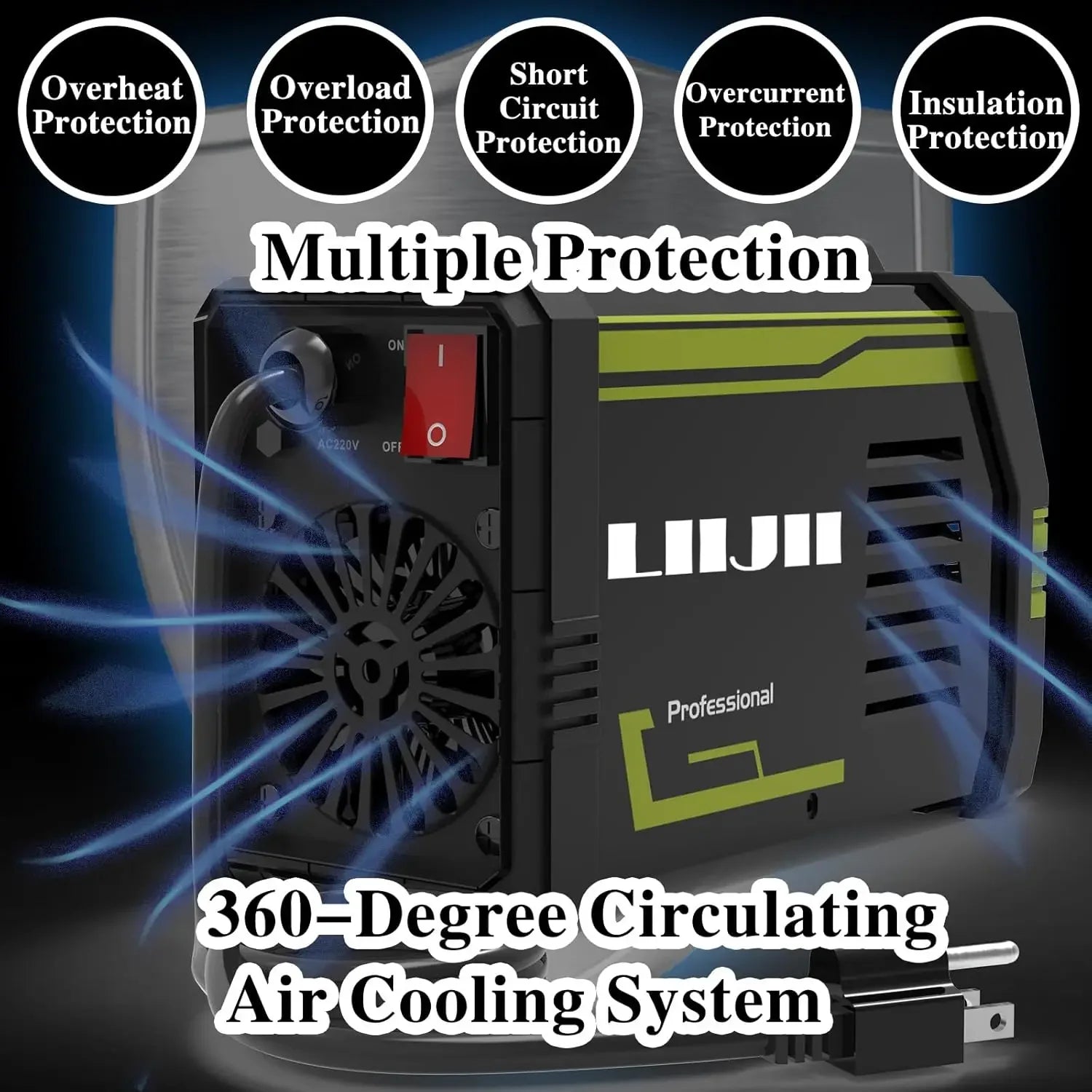 Portable 110V 250A MMA ARC Welder with Digital Display, IGBT Inverter & Hot Start Anti-stick Technology Peaceful Pleasures Health and Wellness