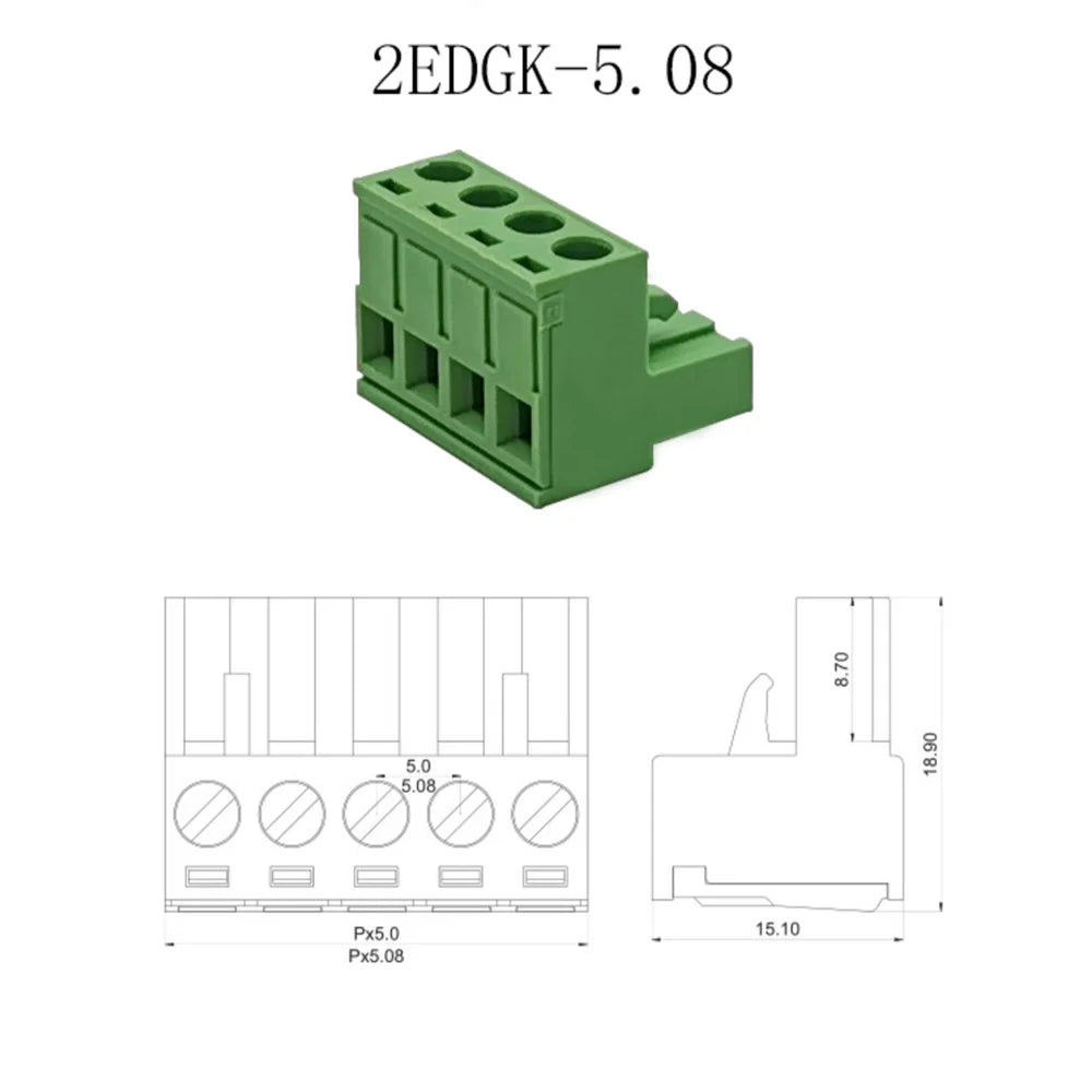 10PCS 2EDGK 5.08mm TERMINAL BlOCK 5.08 PLUG-IN PCB CONNECTOR 2EDG PCB 2PIN /3P/4P/5P/6P/7P/8P/9P/10P Peaceful Pleasures Health and Wellness