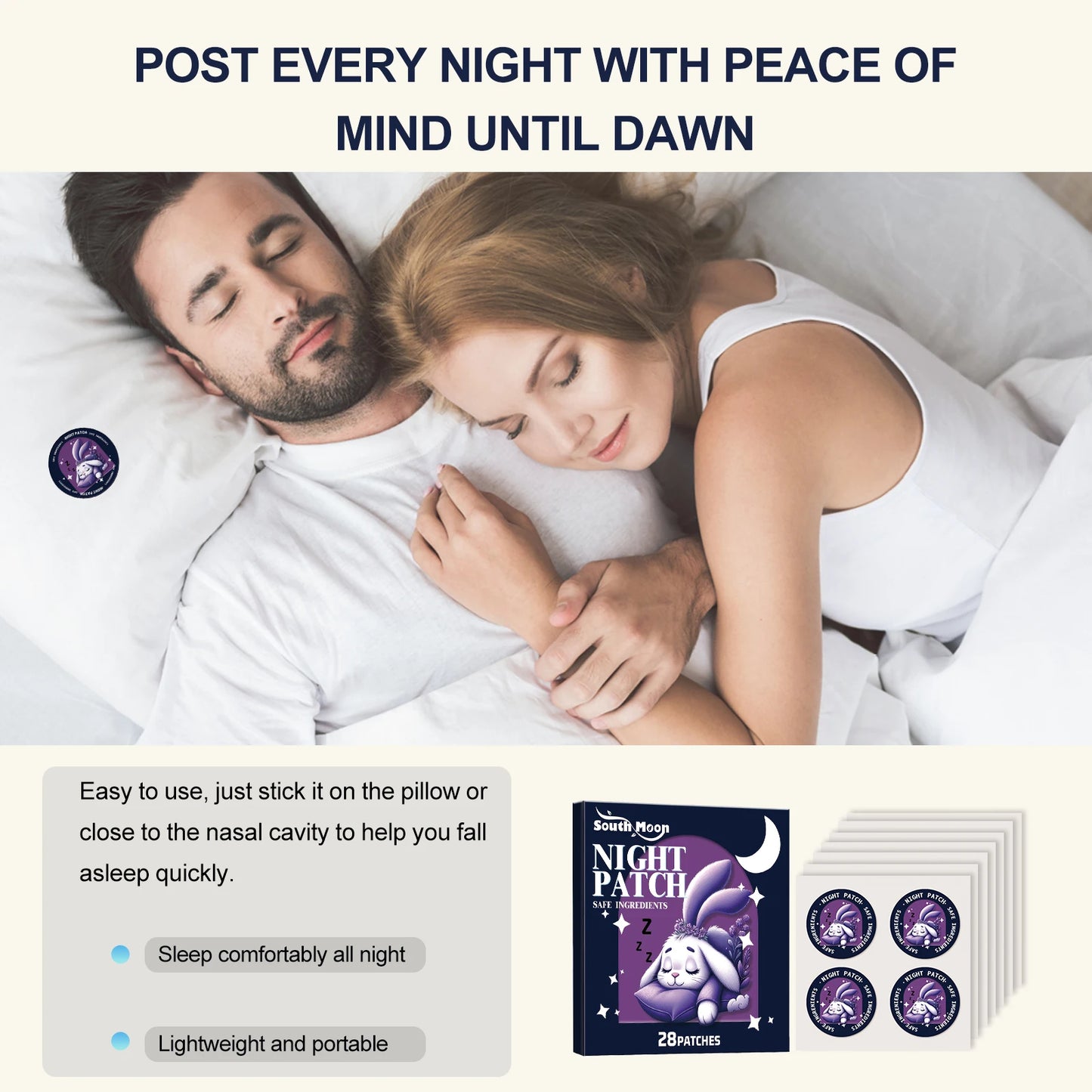 28-Pack Natural Sleep Aid Patches – Calm & Deep Sleep Support