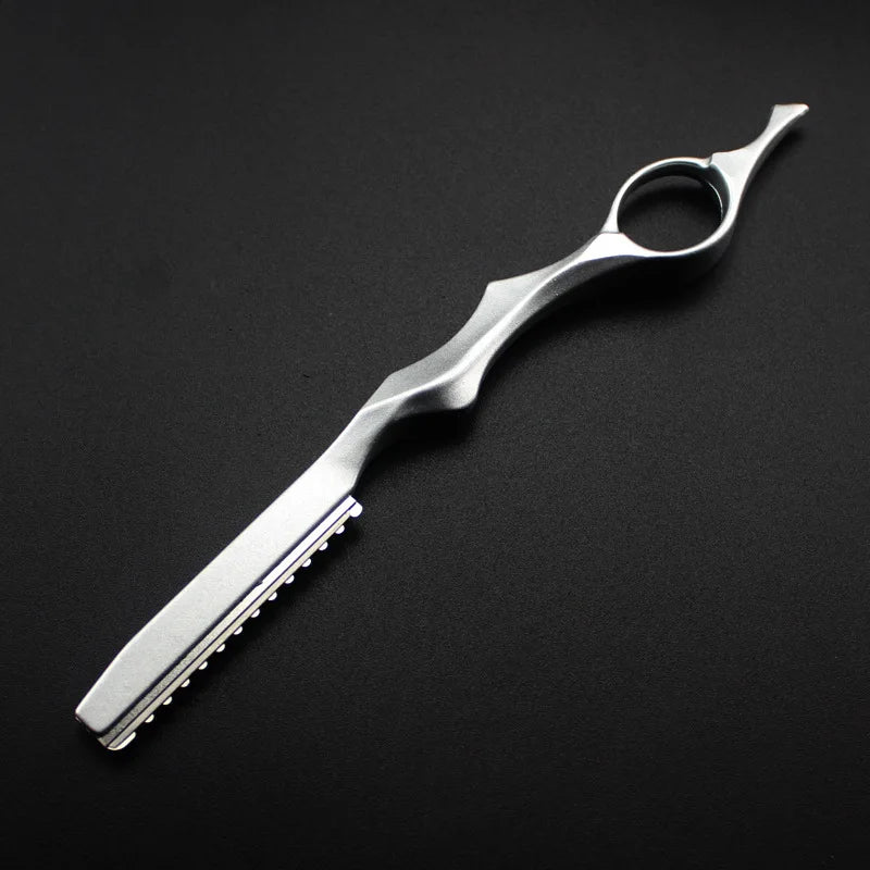 Professional 2 In 1 Hair Scissors Cutting Barber Razor Haircut Thinning Shears Styling Tools Hairdressing Scissors Peaceful Pleasures Health and Wellness Silver
