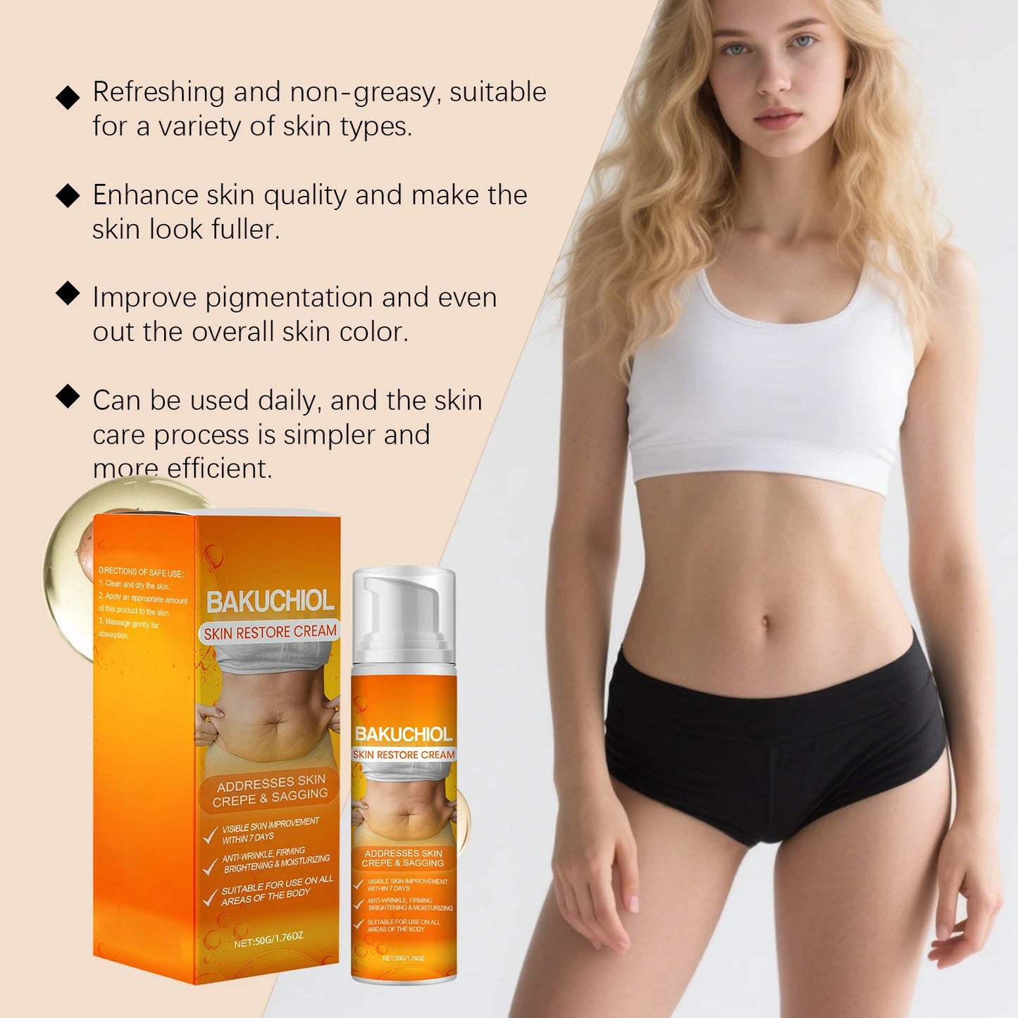Hyaluronic Acid Skin Firming Care Cream Promotes Skin Regeneration Improve Sagging Skin Long-Lasting Moisturizing Body Lotion Peaceful Pleasures Health and Wellness