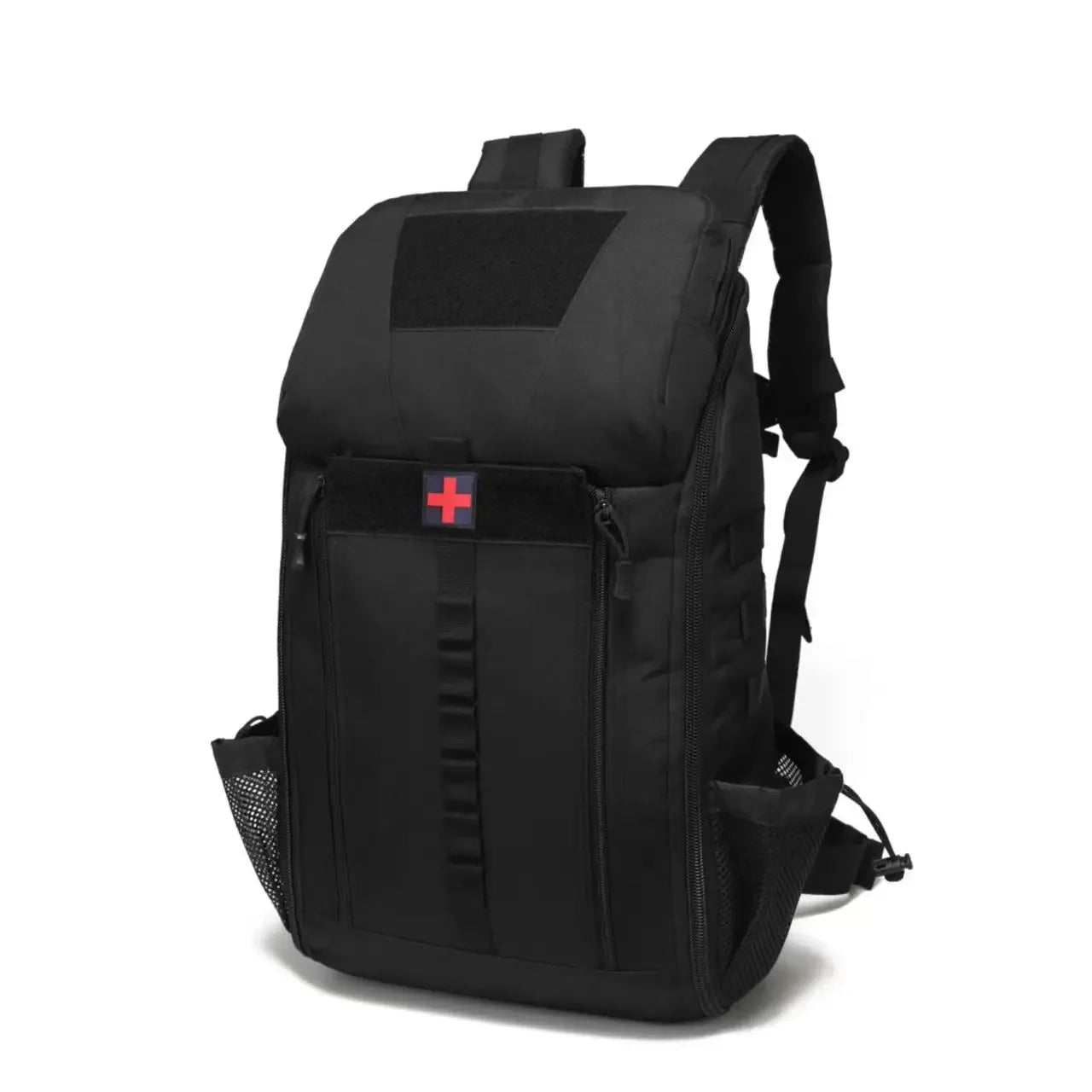 Tactical Outdoor Medical Backpack Large Capacity Camping Mountaineering Backpack Emergency Bag Multi-functional Storage Bag Peaceful Pleasures Health and Wellness Black