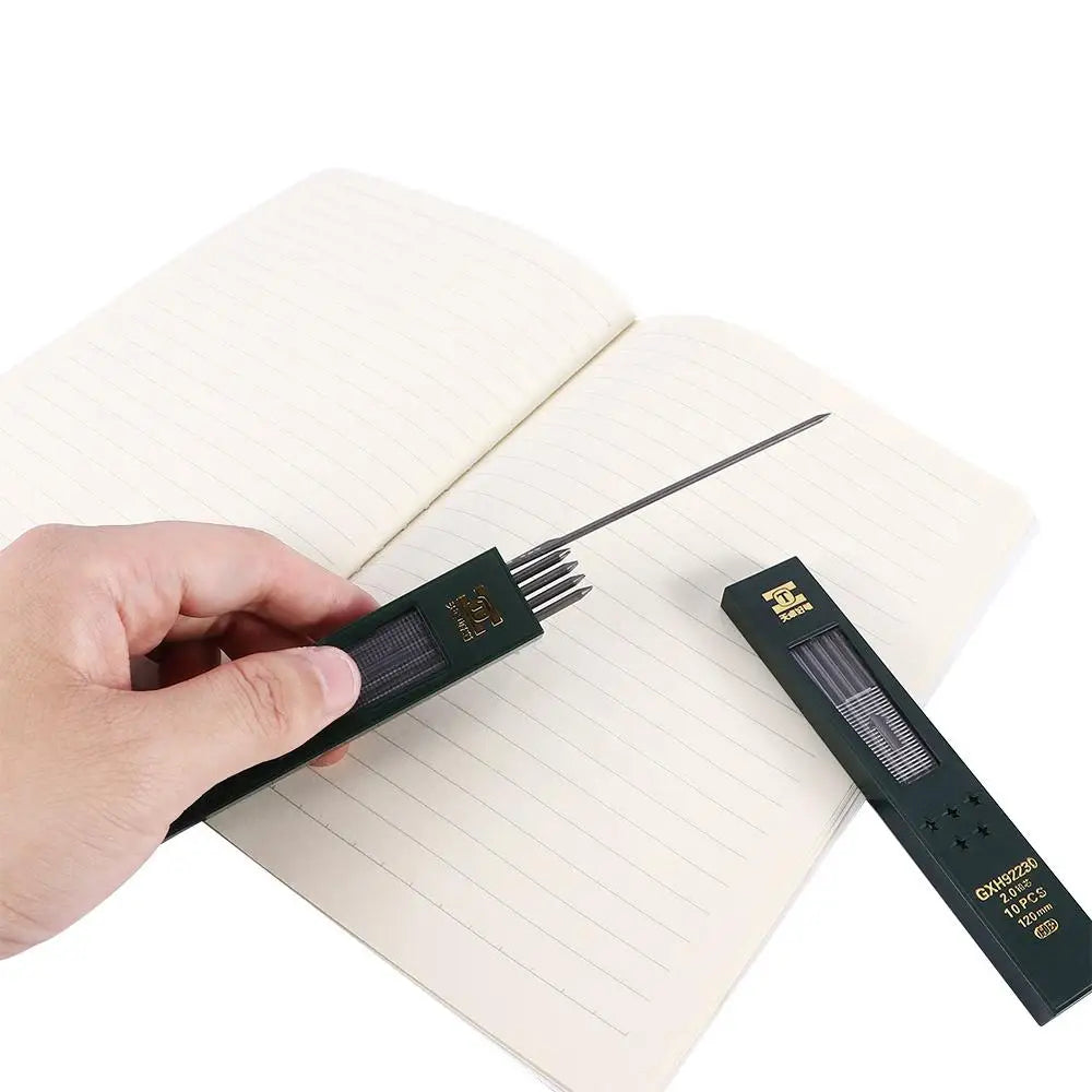 Compasses Core 10 Pcs/box Automatic Pencils 2.0mm Mechanical Pencil Refill Student Stationery for School Supplies HB/2B Lead Peaceful Pleasures Health and Wellness