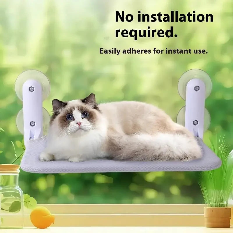 Foldable Suction Cup Cat Hammock | Window & Balcony Cat Bed Cat Window Hammock Peaceful Pleasures Health and Wellness