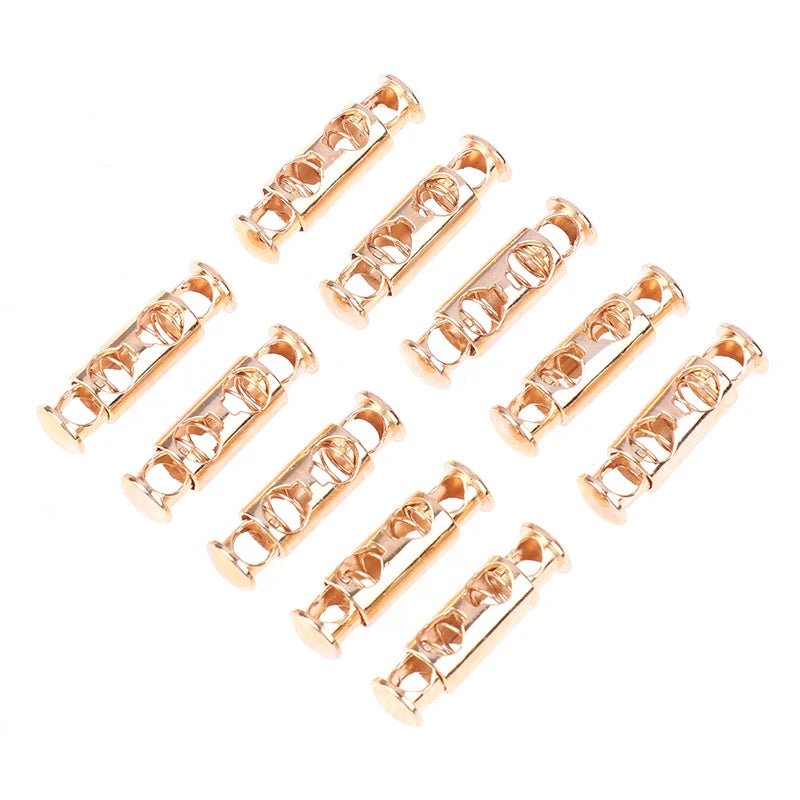 10-Pack Metal Double-Hole Spring Buckles | Cord Lock Toggles
