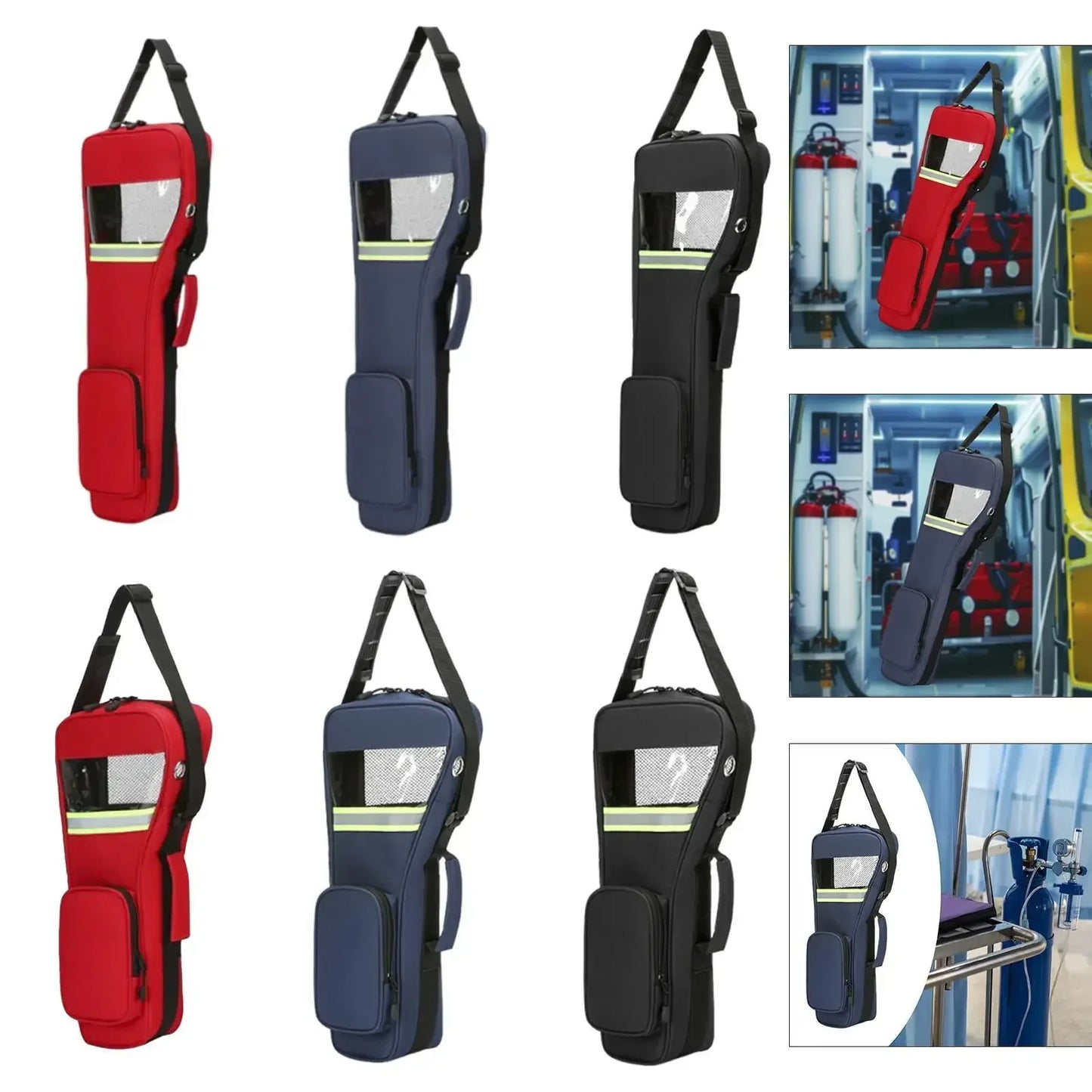 2L/3L Oxygen Tank Shoulder Bag Oxford Adjustable Shoulder Strap Cylinder Holder Carrier Pouch for Emergency Accessories Peaceful Pleasures Health and Wellness