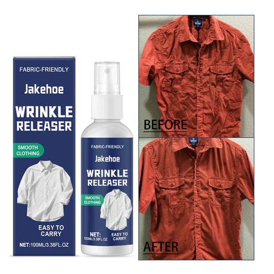 JAKEHOE Wrinkle Releaser Spray 100ml – No-Iron Garment Care Wrinkle Releaser Spray Peaceful Pleasures Health and Wellness