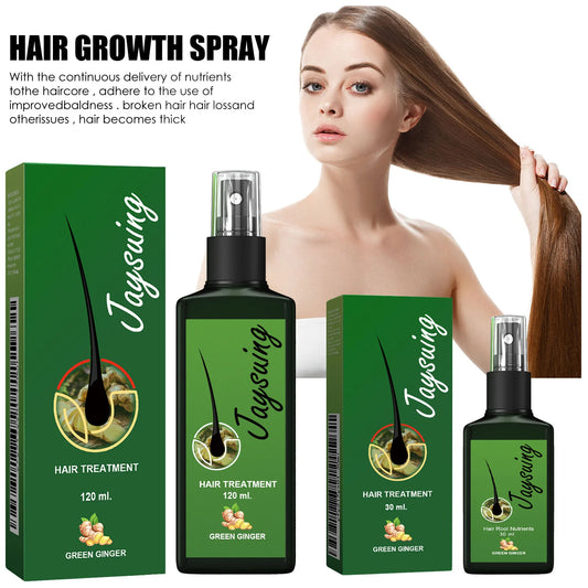 Hair Growth Spray Ginger Massage Scalp Damaged Treatment Solution Nourish Roots Fast Grow Anti Hair Loss Serum Beauty Health Peaceful Pleasures Health and Wellness