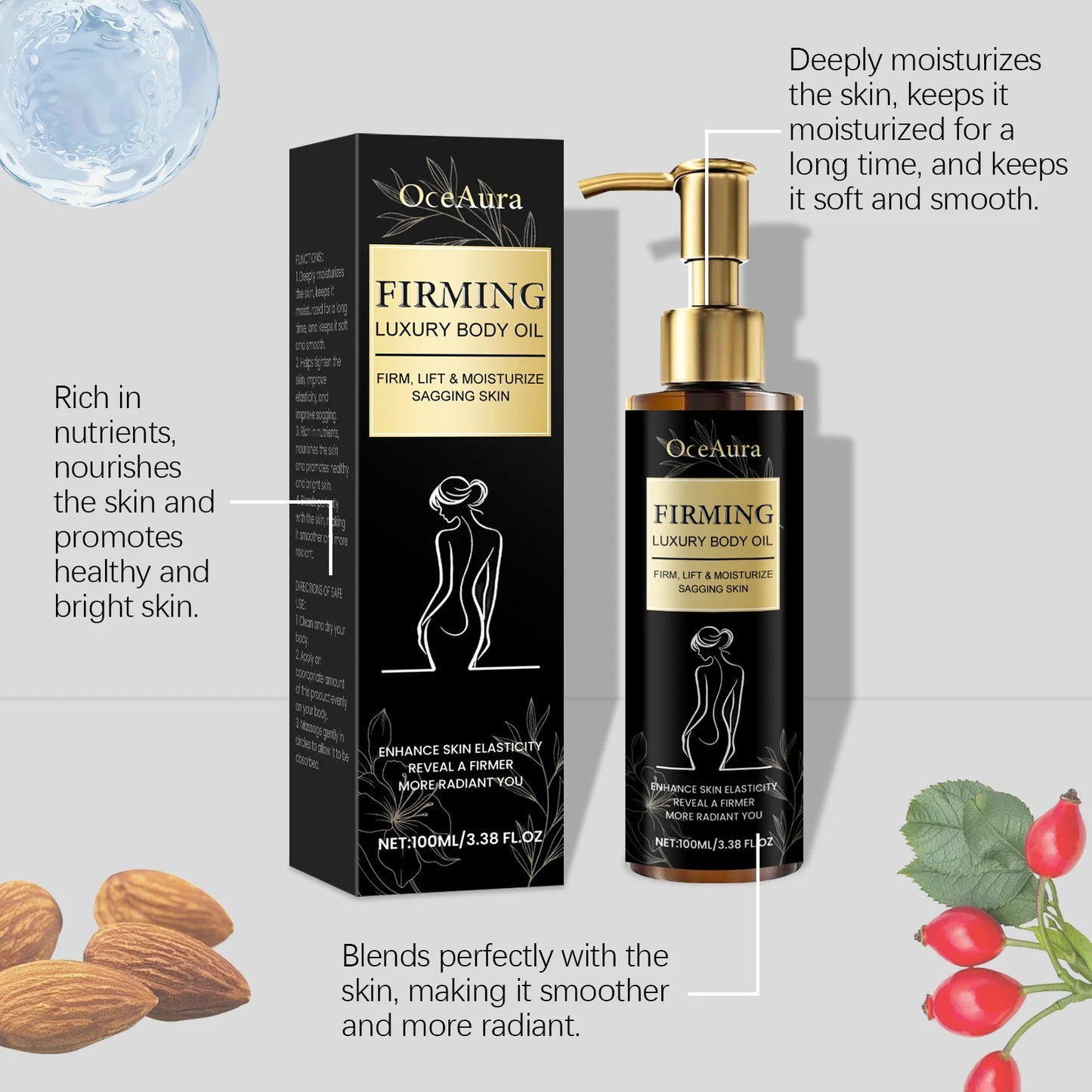 OceAura Anti-Cellulite Tightening Body Oil – Firming 100ml