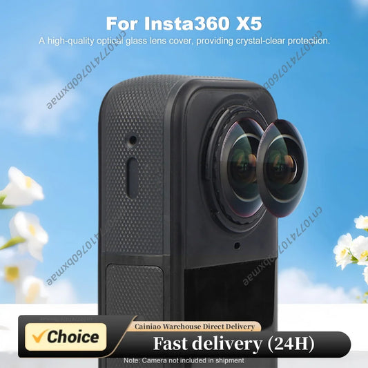 For Insta360 X5 Replaceable Lens Kit 2Pcs Original Optical Lens Replacement with Removal Tool Compatible with Insta360 X5 Camera Peaceful Pleasures Health and Wellness