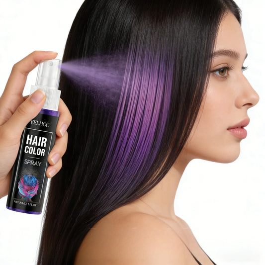 EELHOE Temporary Hair Color Spray | Purple, Blue & Multi-Color, Plant-Based, Washable, 30ml Peaceful Pleasures Health and Wellness